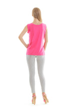 Load image into Gallery viewer, Sleeveless Print Top in Fuchsia