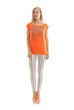 Load image into Gallery viewer, Sleeveless Print Top in Orange