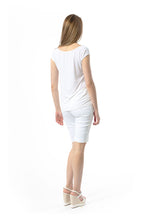 Load image into Gallery viewer, Cap Sleeve Print Top in White