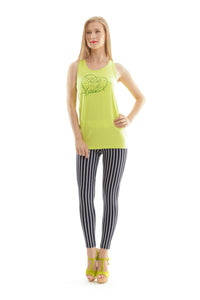 Sport Racer Back Print Top