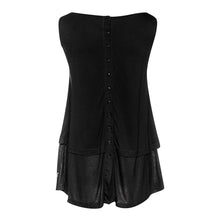 Load image into Gallery viewer, Black Sleeveless Layered Top
