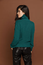 Load image into Gallery viewer, Petrol Blue Turtleneck Pullover by Si Fashion