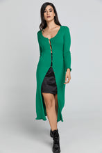 Load image into Gallery viewer, Long Green Knit Cardigan