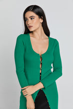 Load image into Gallery viewer, Long Green Knit Cardigan