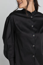 Load image into Gallery viewer, Black Shirt with Bishop Sleeves