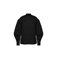 Load image into Gallery viewer, Black Shirt with Bishop Sleeves