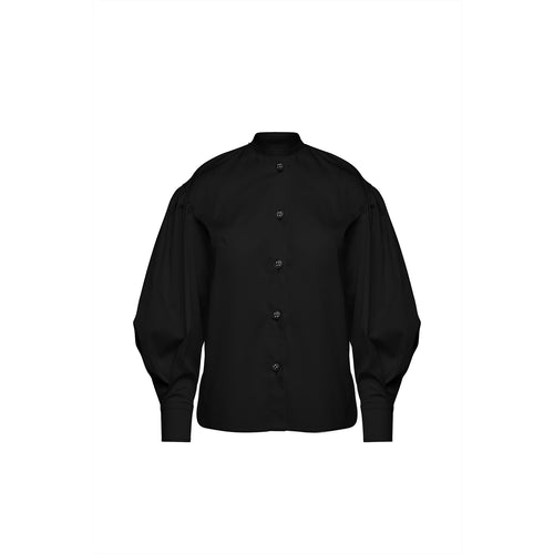 Black Shirt with Bishop Sleeves