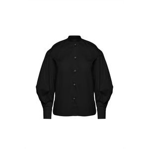 Black Shirt with Bishop Sleeves