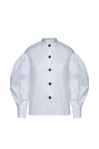 White Shirt with Bishop Sleeves