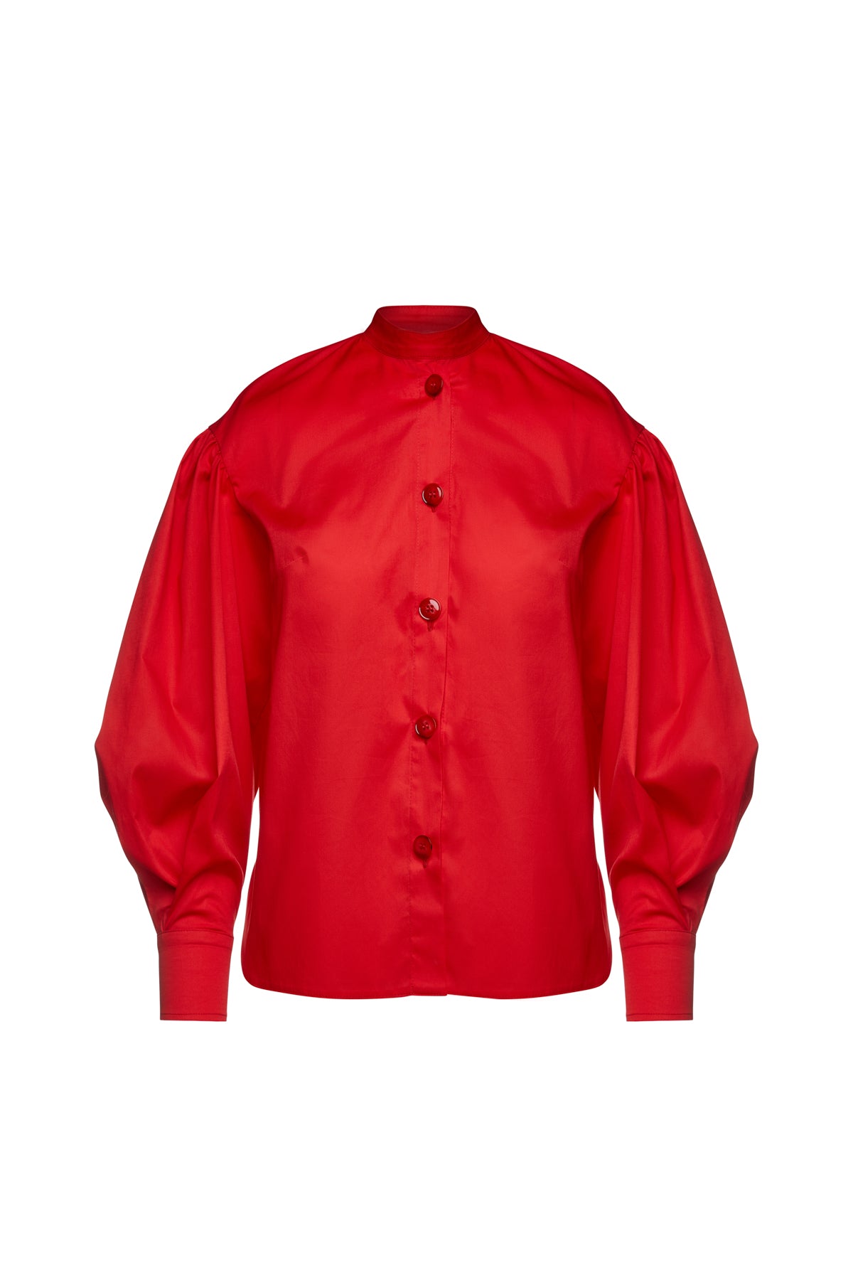 Red Shirt with Bishop Sleeves