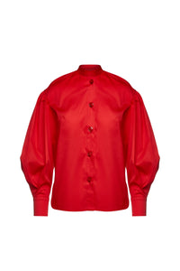 Red Shirt with Bishop Sleeves