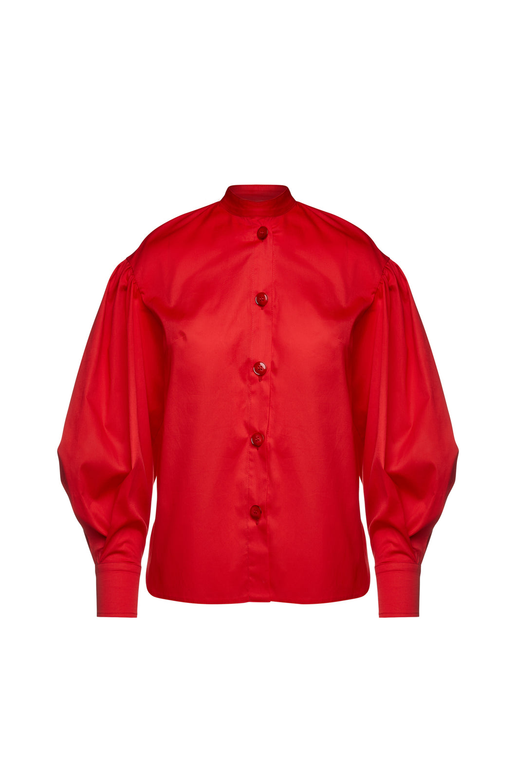 Red Shirt with Bishop Sleeves