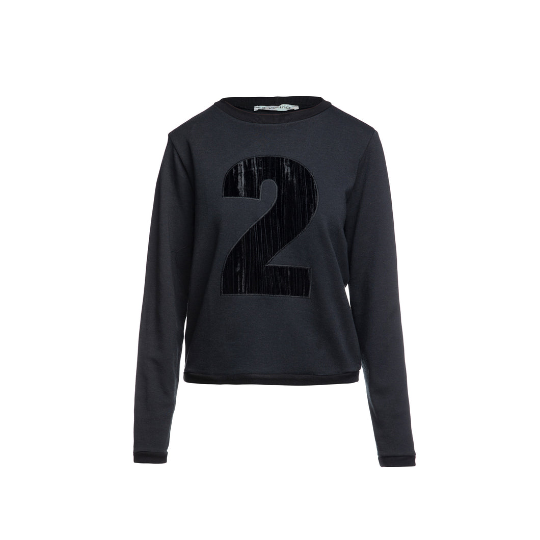 Sporty Sweatshirt in Black