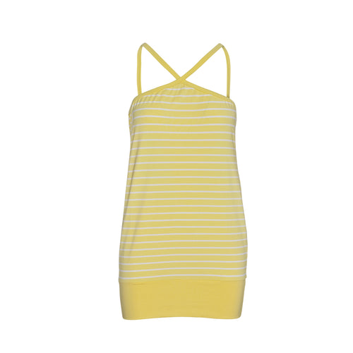 Strappy Striped Mini Dress in Yellow