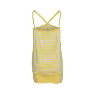 Strappy Striped Mini Dress in Yellow
