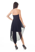 Load image into Gallery viewer, Strapless Sheer Layer High Low Dress