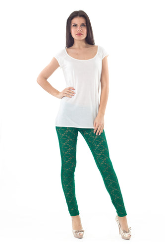 Lace Leggings Green