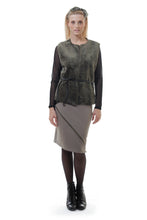 Load image into Gallery viewer, Zip &amp; Panel Detail Stretch Skirt