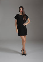 Load image into Gallery viewer, Loose Fit Sleeveless Mini Dress with Button Detail